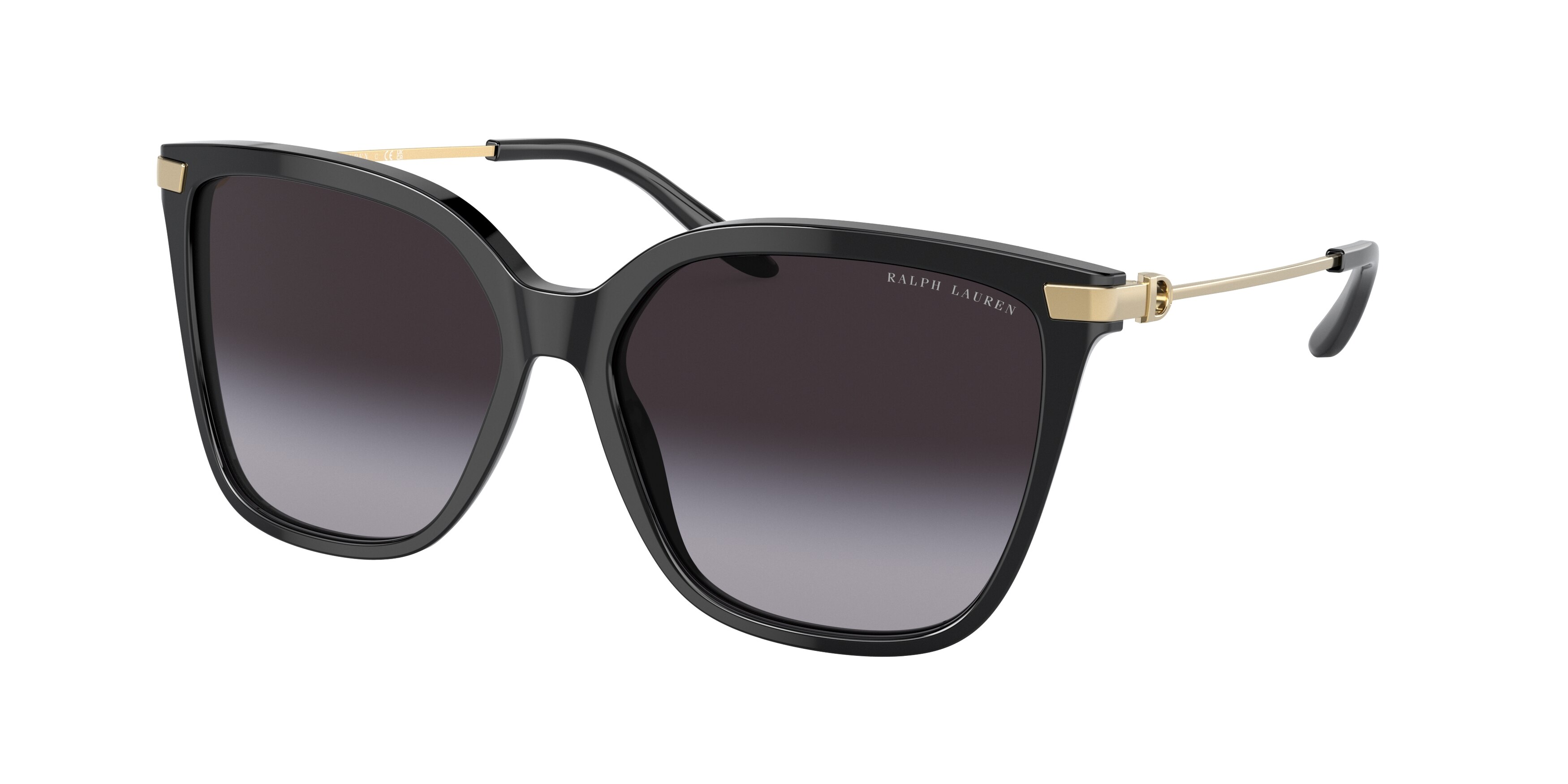 Ralph Lauren Damen RL8209 The Jacquie 50018G Sonnenbrillen Acetat Schwarz Grau Geometrisch Normal Schattiert-image